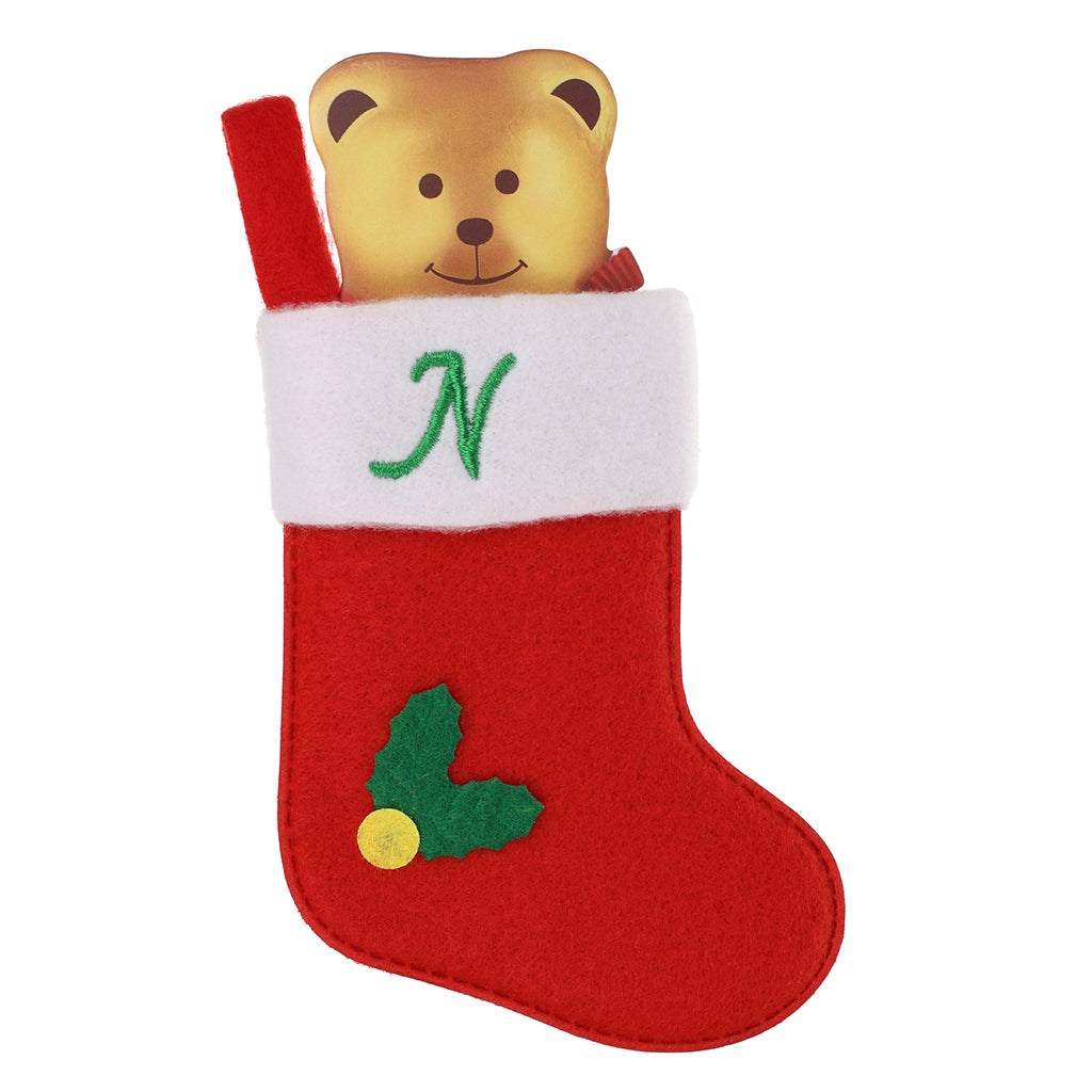 XS109 - Personalised Stocking Christmas Tree Decoration - N