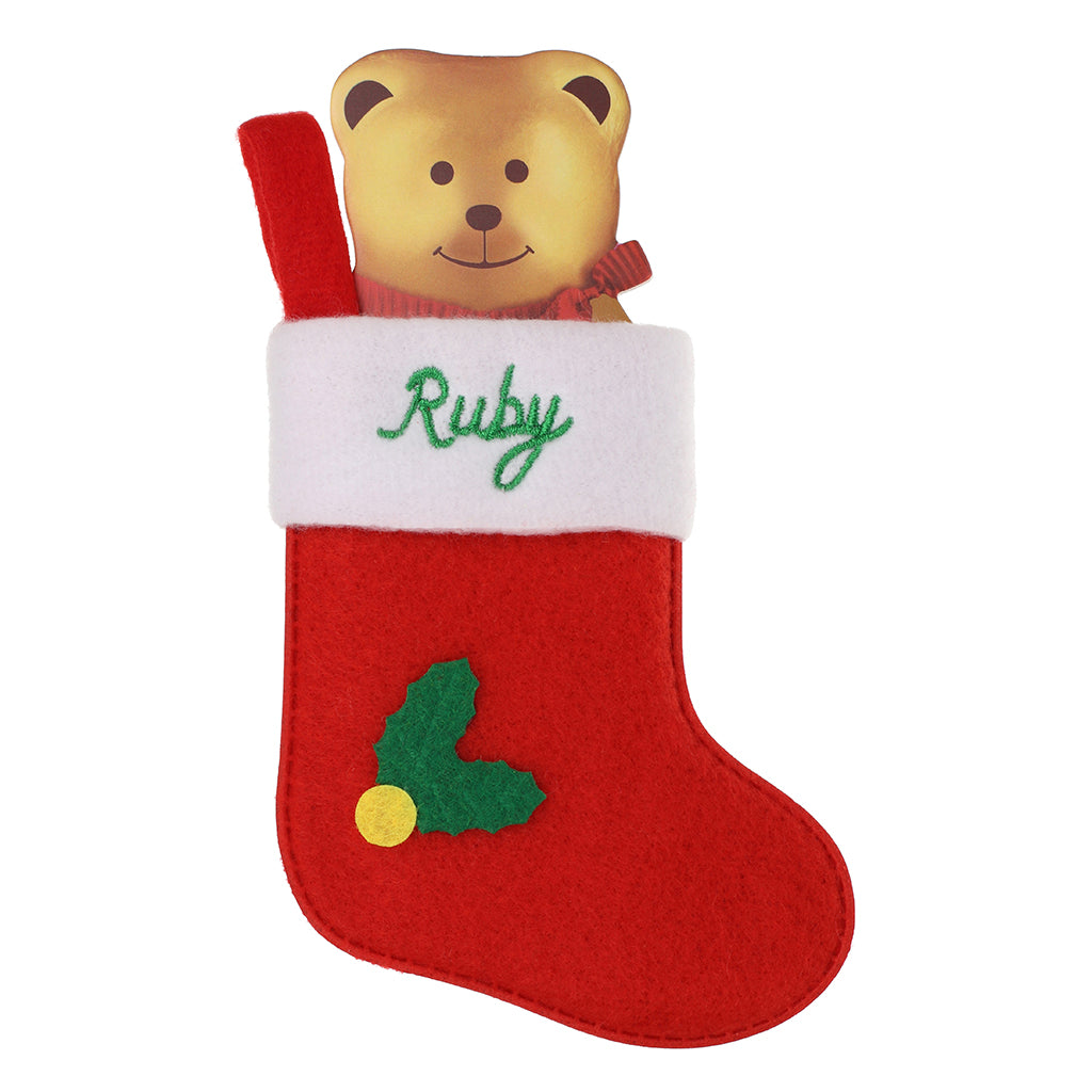 XS125 - Personalised Stocking Christmas Tree Decoration - Ruby