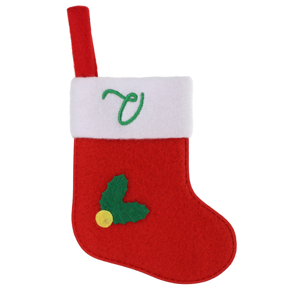 XS138 - Personalised Stocking Christmas Tree Decoration - V