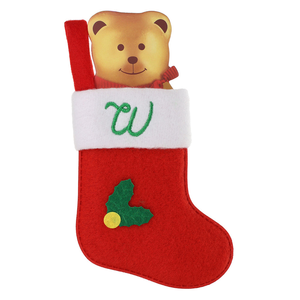 XS140 - Personalised Stocking Christmas Tree Decoration - W