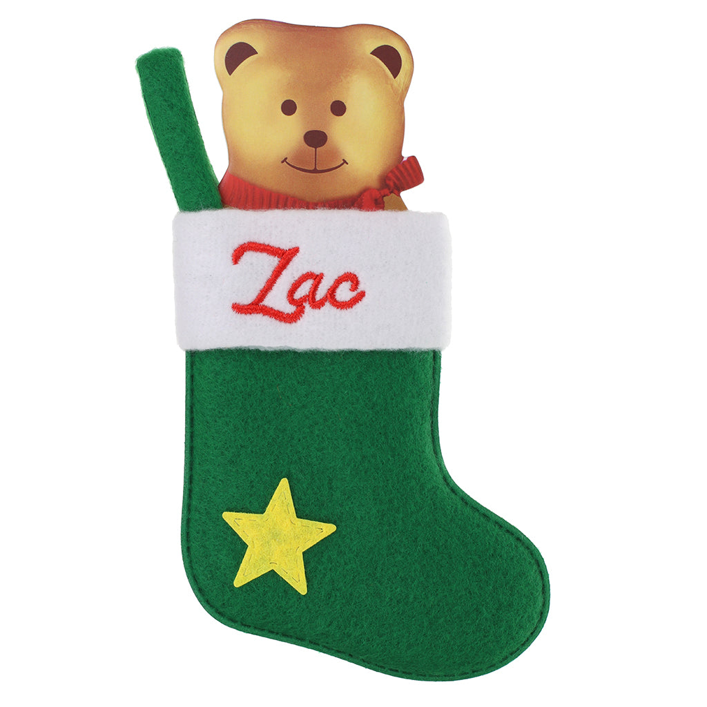 XS144 - Personalised Stocking Christmas Tree Decoration - Zac