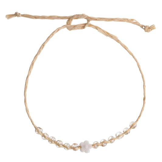 DBFWHITE - Destiny Bracelet - White Flower