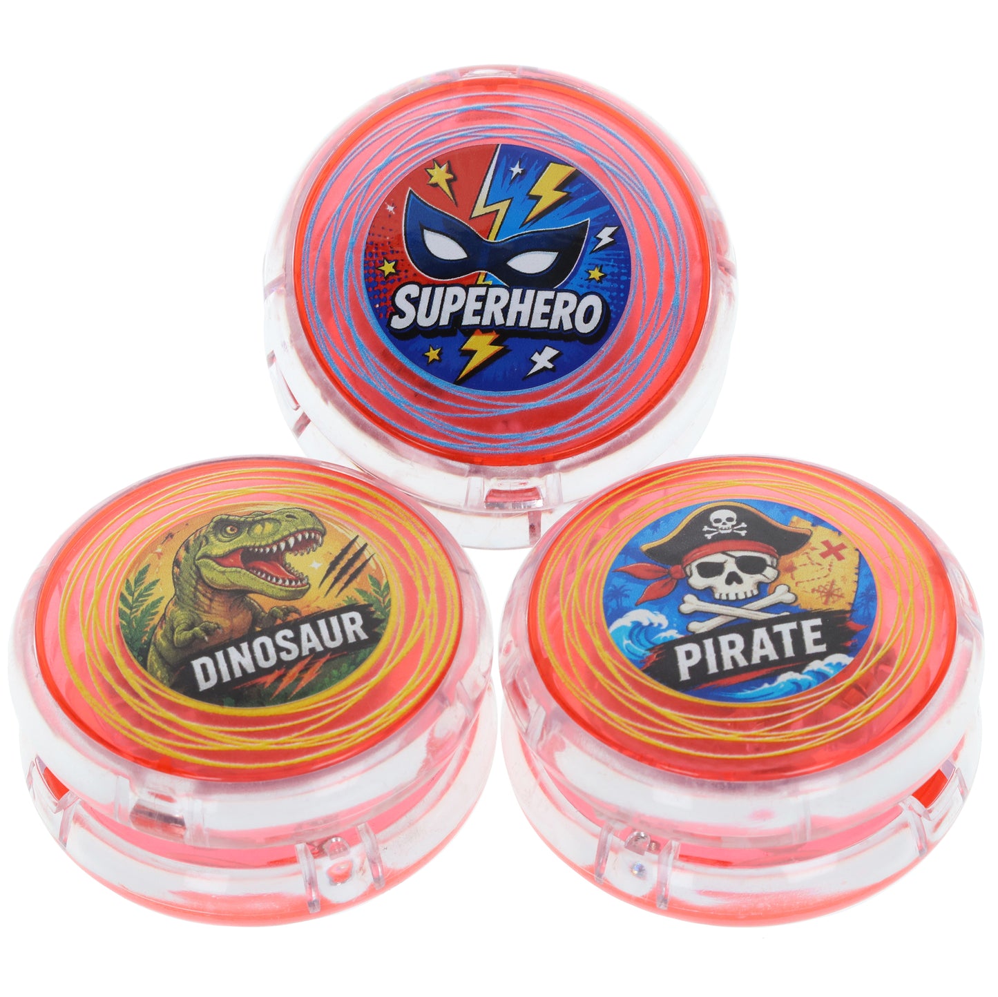 YO000 - LED Light Up Yo-Yos Party Themed Multipack